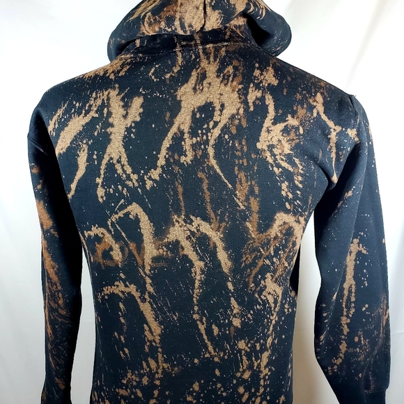 Bleached Black Hooded Sweatshirt - Picture 5 of 5